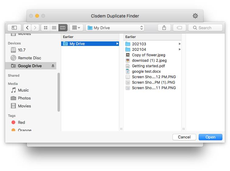 google drive duplicate file finder for mac